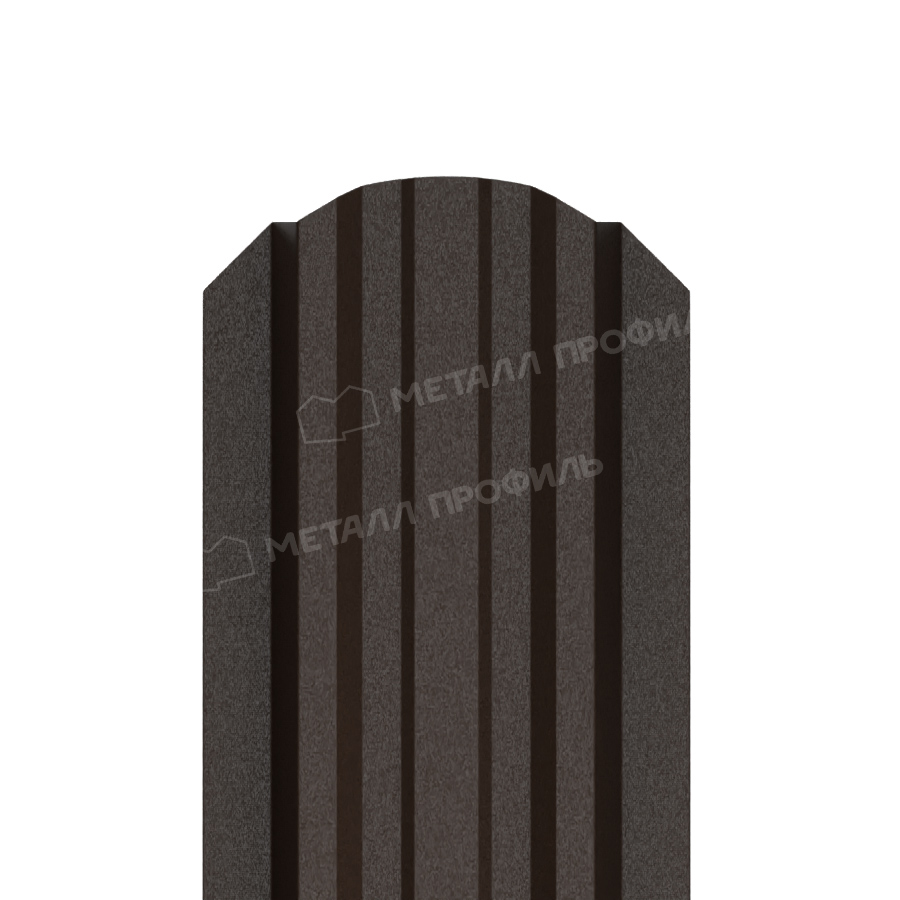 Штакетник металлический МЕТАЛЛ ПРОФИЛЬ LАNE-O 16,5х99 (VALORI-20-DarkBrown-0.5)