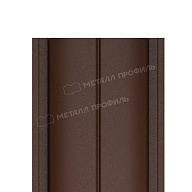 Штакетник металлический МЕТАЛЛ ПРОФИЛЬ ELLIPSE-T 19х126 (VALORI-20-Brown-0.5)